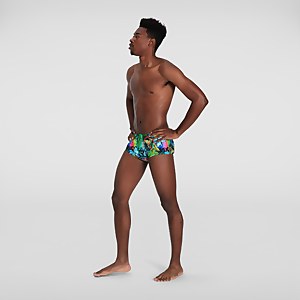 Lucid Jungle 17 cm Trainings-Badehose Grün/Blau für Herren