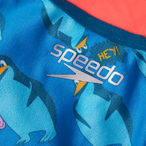 Maillot de bain Fille Flipper Phone Allover dos en V bleu