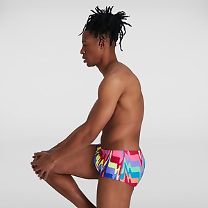 Men's Rainbow Wave 17cm Training Brief Red/Pink