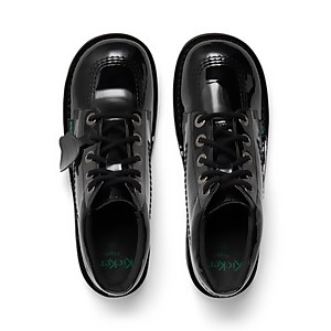Youth Womens Kick Hi Leather Alternative Patent Leather Black