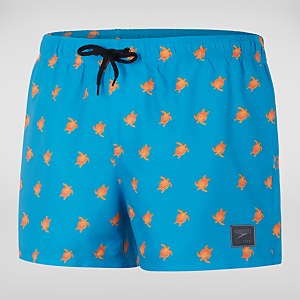 Men's Printed Leisure 14" Swim Shorts Blue/Yellow