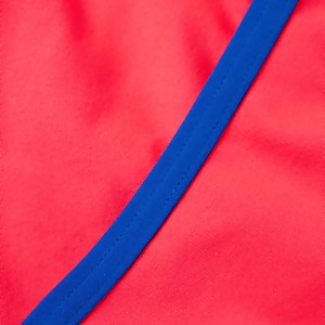 Maillot de bain Femme Solid dos en V rouge/bleu