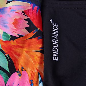 Maillot de bain Paddle Femme à manches longues noir/rose