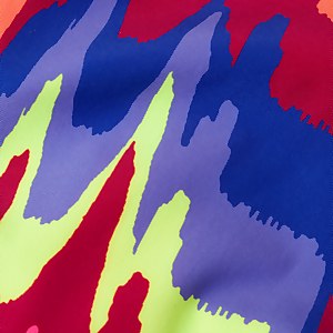 Women's Rainbow Wave Allover Tie-Back Swimsuit Red/Pink