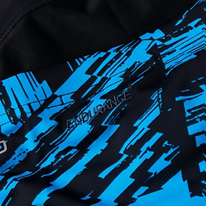 Allover Aquashort mit V-Cut Schwarz/Blau für Herren