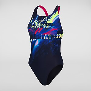 Maillot de bain Femme Placement Digital Powerback noir/violet