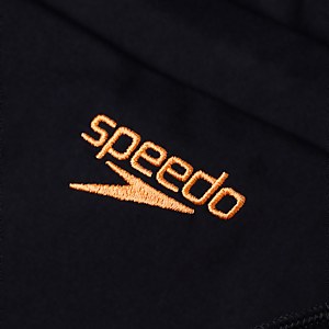 Bedrucktes langärmliges Rash Top Schwarz/Orange für Herren