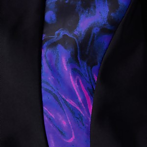 Combishort Femme Allover Panel noir/violet
