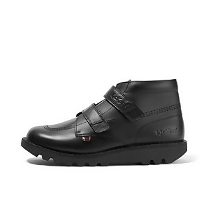 Adult Unisex Kick HI Vel Leather Black - 4
