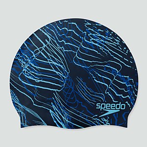 Bonnet Adulte Printed pour cheveux longs bleu