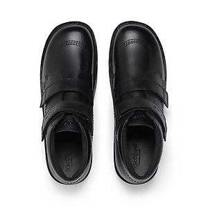 Youth Unisex Kick Hi Vel Leather Black