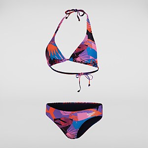 Triangel-Bikini Marineblau/Rot für Damen