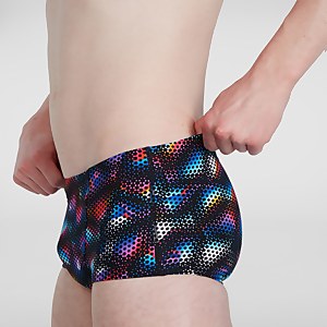 Slip de bain Homme Kaleidoscope V Training 17 cm noir/bleu