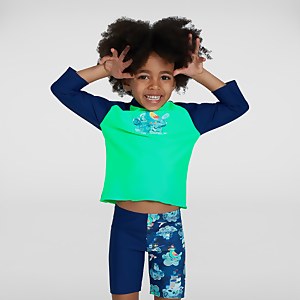 Haut Bébé Printed Rash manches longues vert/bleu