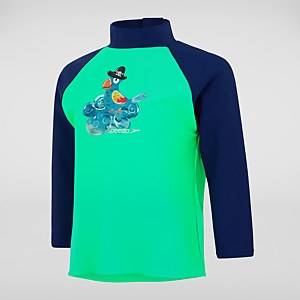 Haut Bébé Printed Rash manches longues vert/bleu