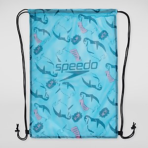 Sac en maille Printed bleu/rose