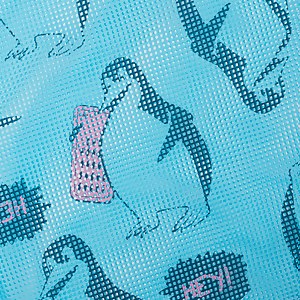 Sac en maille Printed bleu/rose