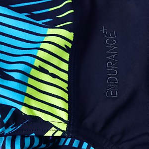Women's Placement Powerback Swimsuit Black/Yellow