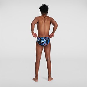 Men's Bio-Illuminate 8cm Allover Brief Black/Blue