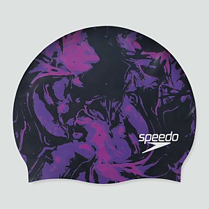 Bonnet Adulte Printed pour cheveux longs noir/violet