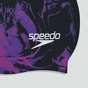 Bonnet Adulte Printed pour cheveux longs noir/violet