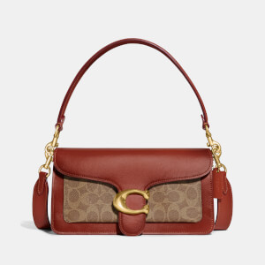 Coach Signature Tabby 26 Leather-Coated Canvas Shoulder Bag