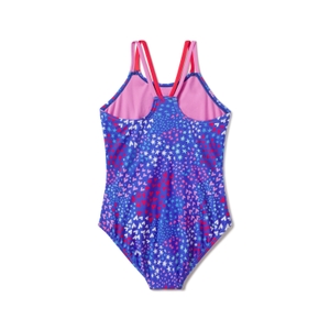 Girl's Printed Strappy One Piece Purple