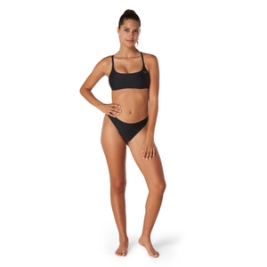 Women's Double Cross Bikini Top Black
