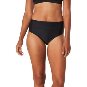 Women's High Waist Bikini Bottom Black - S