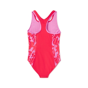 Girl's Printed Splice Racerback One Piece Red