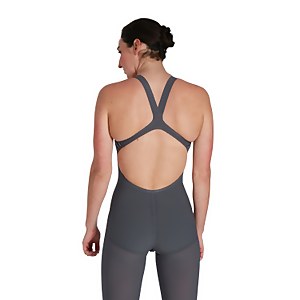 Women's Fastskin LZR Pure Valor Open Back Kneeskin Gray