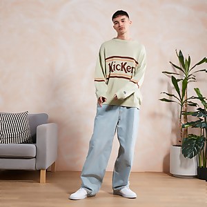 Men's Logo Knit Jumper Green - XL