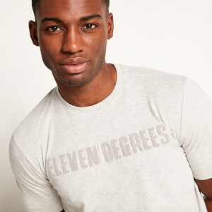 Chenille Applique Short Sleeve T-Shirt – Grey Marl