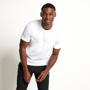 Chenille Applique Short Sleeve T-Shirt - White