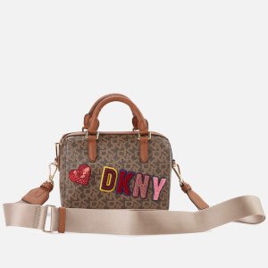 DKNY Bryant Park Logo-Detailed Faux Leather and Coated-Canvas Bag
