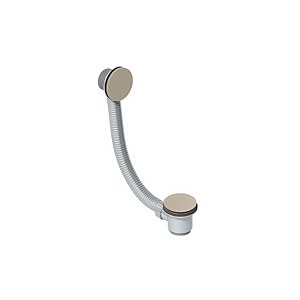 Bathstore Bath Click Clack Waste with Overflow - Brushed Nickel