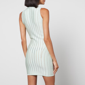 送料関税込【BALMAIN】ニットドレス 関税込み / Balmain オフショルダー スケーター ニット ドレス