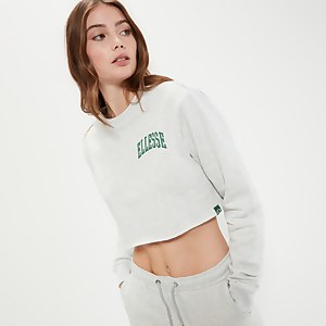 Canleo Crop Sweatshirt Hellgrau für Damen