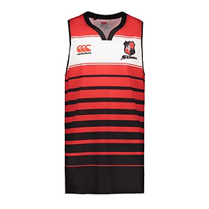 Mens Counties Manukau Replica Training Singlet in Black-S