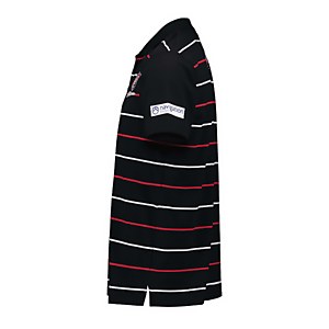 Mens Counties Manukau Replica Yarn Dye Polo in Black