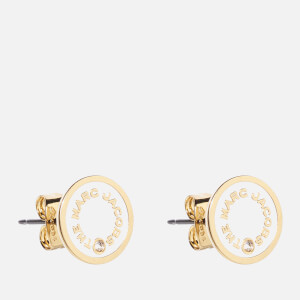 Marc Jacobs The Medallion Gold-Tone, Resin and Crystal Stud Earrings