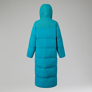 Women's Saffren Duster Hooded Down Insulated Jacket - Turquoise