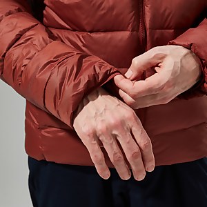 Silksworth Daunenjacke mit Kapuze für Herren - Rot