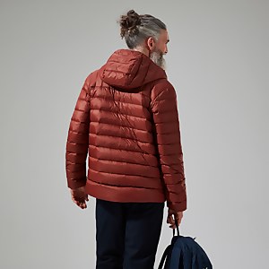 Silksworth Daunenjacke mit Kapuze für Herren - Rot