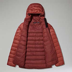 Silksworth Daunenjacke mit Kapuze für Herren - Rot