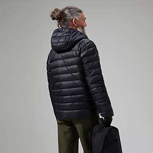Silksworth Daunenjacke mit Kapuze für Herren - Schwarz