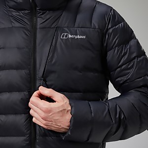 Silksworth Daunenjacke mit Kapuze für Herren - Schwarz