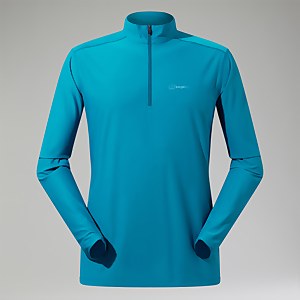 Men's 24/7 Half Zip Long Sleeve Tech Tee - Turquoise