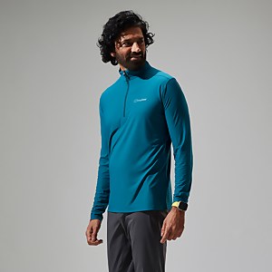 Men's 24/7 Half Zip Long Sleeve Tech Tee - Turquoise