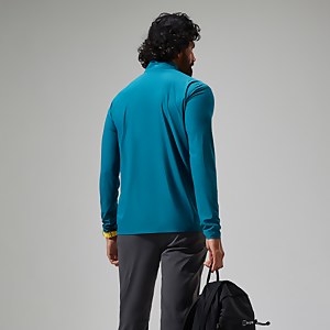 Men's 24/7 Half Zip Long Sleeve Tech Tee - Turquoise